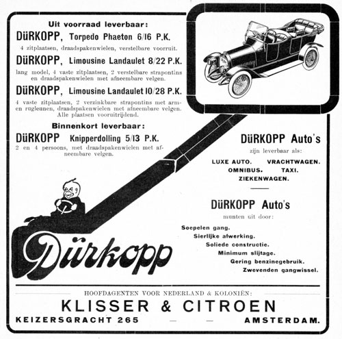 Durkopp 19140709 klisser citroen Auto