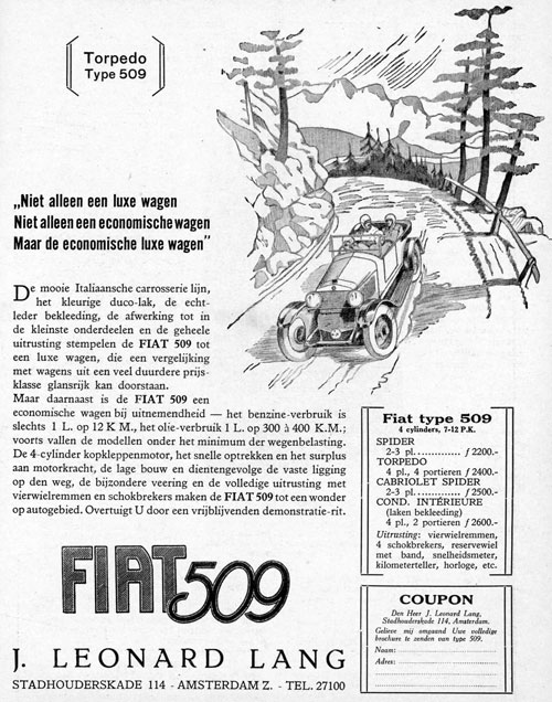 FIAT 19270824 leonard lang De Auto