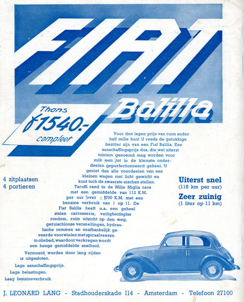 FIAT 19380908 leonard lang Auto