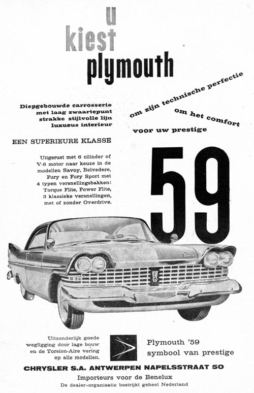 Plymouth 19590514 chrysler De Auto