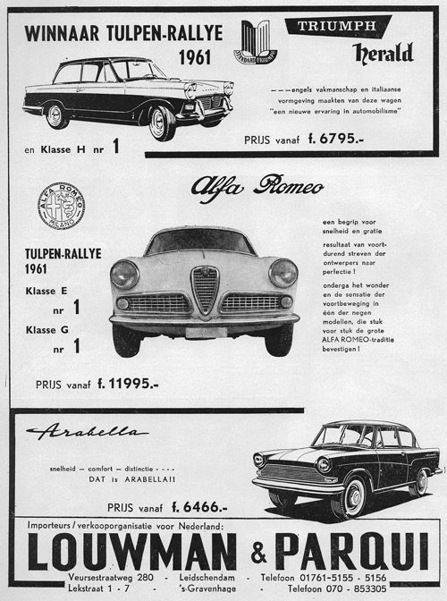 alfa romeo lloyd triumph 19610331 louwman parqui Autovisie
