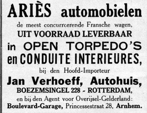 aries 19250114 jan verhoeff de Auto