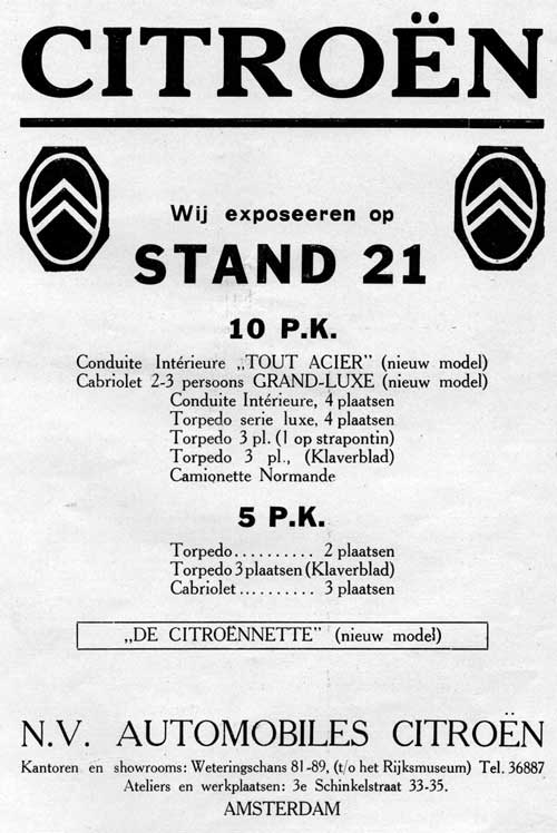 citroën 19250128 automobiles citroën