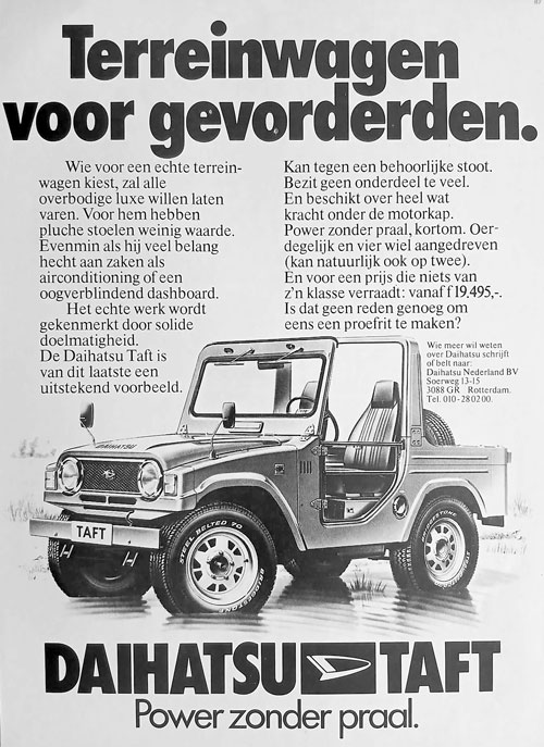 daihatsu taft circa 1977 daihatsu nederland