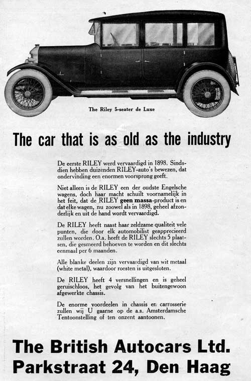 riley 19250128 british autocars