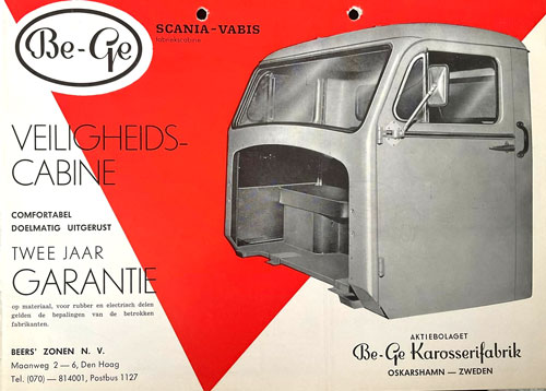 scania vabis fabriekscabine be ge