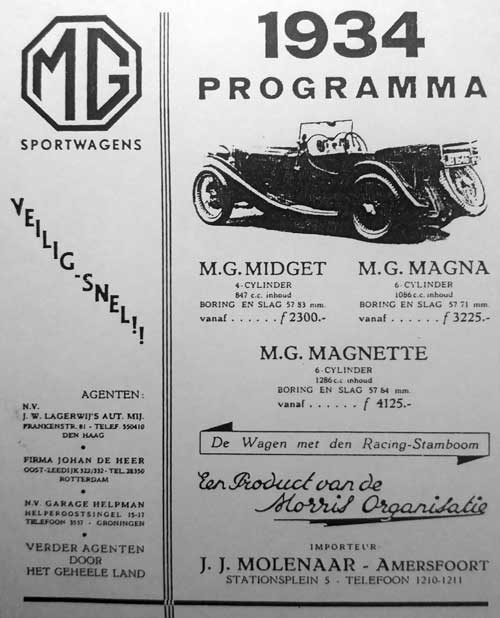 mg magnette 19331109 molenaar De Auto